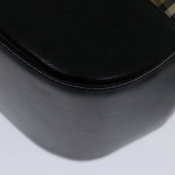 BURBERRY Nova Check Shoulder Bag Canvas Beige Black Auth bs12775 - Picture 9 of 16